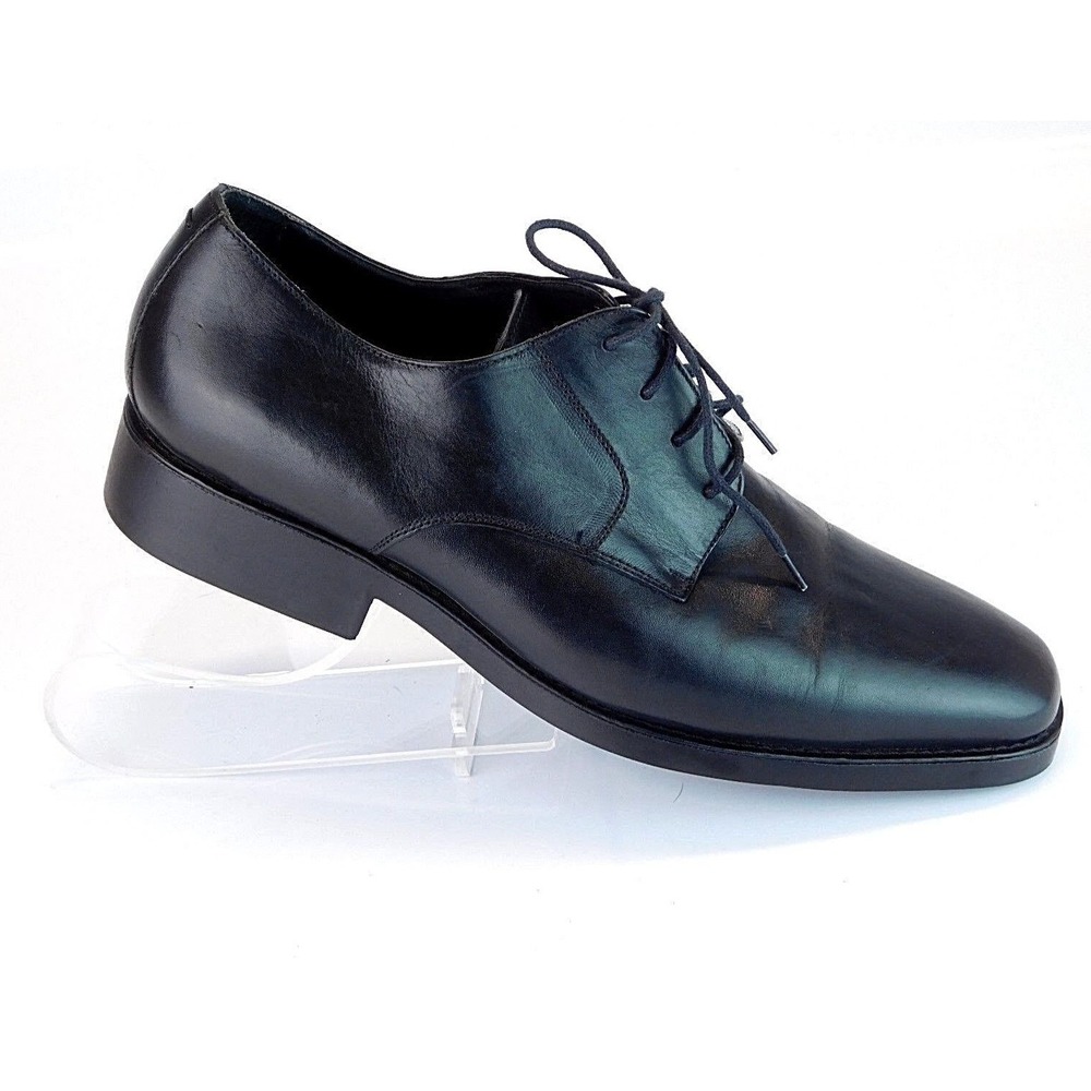 Belvedere Studio Chisel Black Leather Oxfords Dress Shoes Size 11.5 M